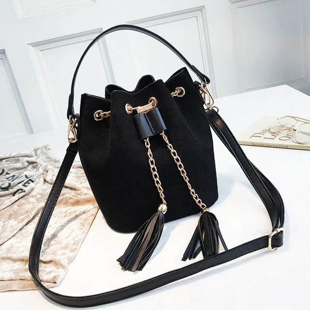 Bag Bolsos Small Handbags Don't miss it Secure payments Suede Organizer Leather New Mini Tassel PU Cute Shoulder Messenger Womens Crossbody Bags Bucket 2019