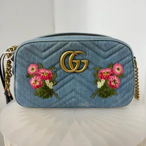 Bag Gucci Marmont Easy-to-use Crossbody Specialty items Camera LA24848 Denim Blue GG