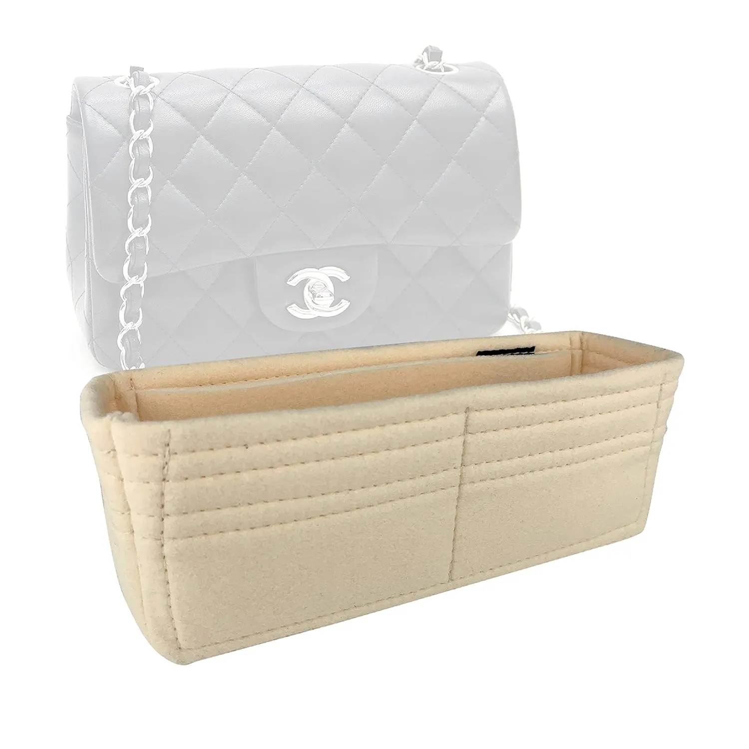 Bag Organizer for Chanel Classic Flap New Mini (20cm) - Premium Felt (Handmade/20 Colors)