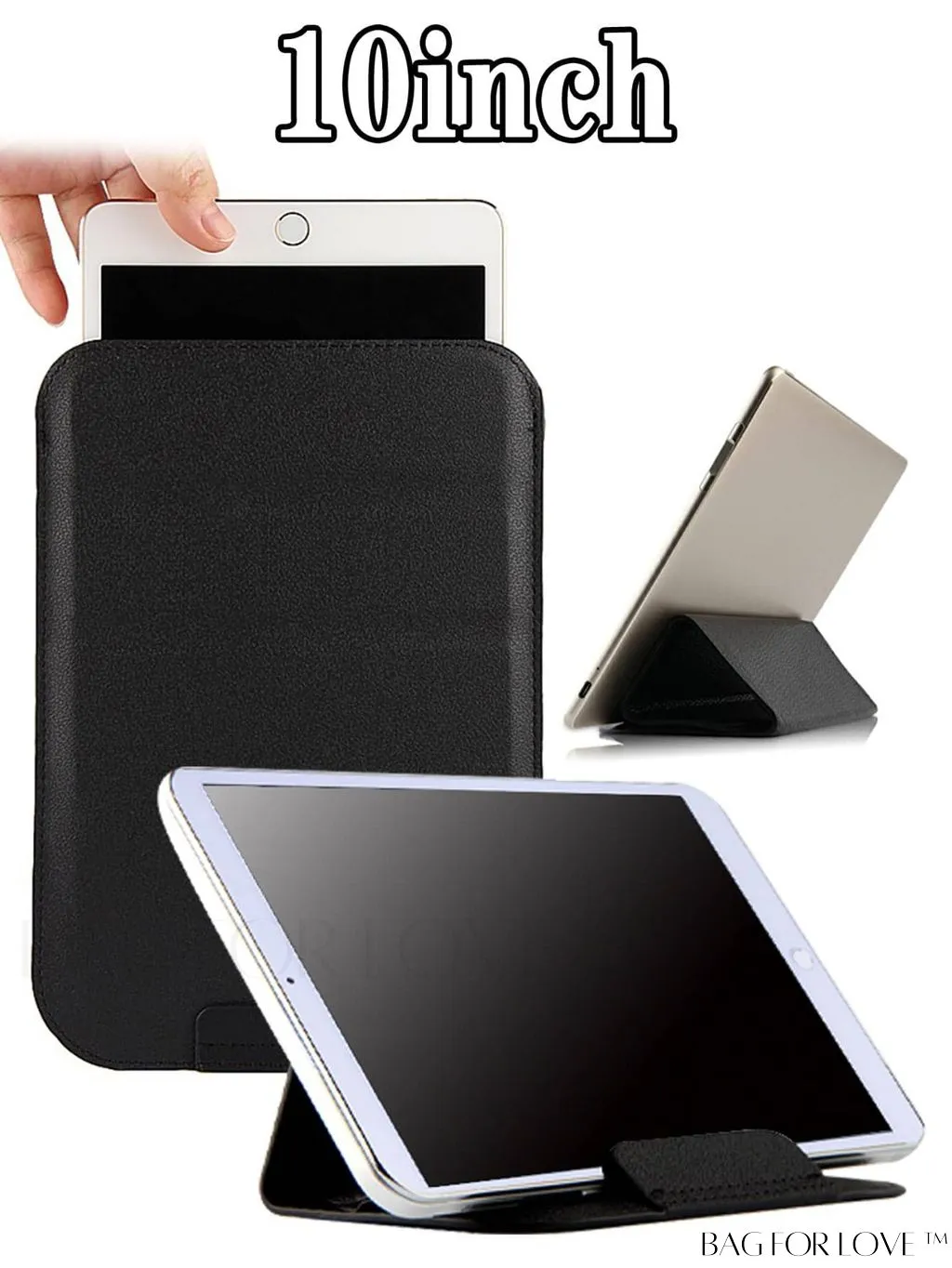 BagForLove - 10 Inch Foldable Tablet Bag with Bracket Sleeve - College Dorm Must-Have