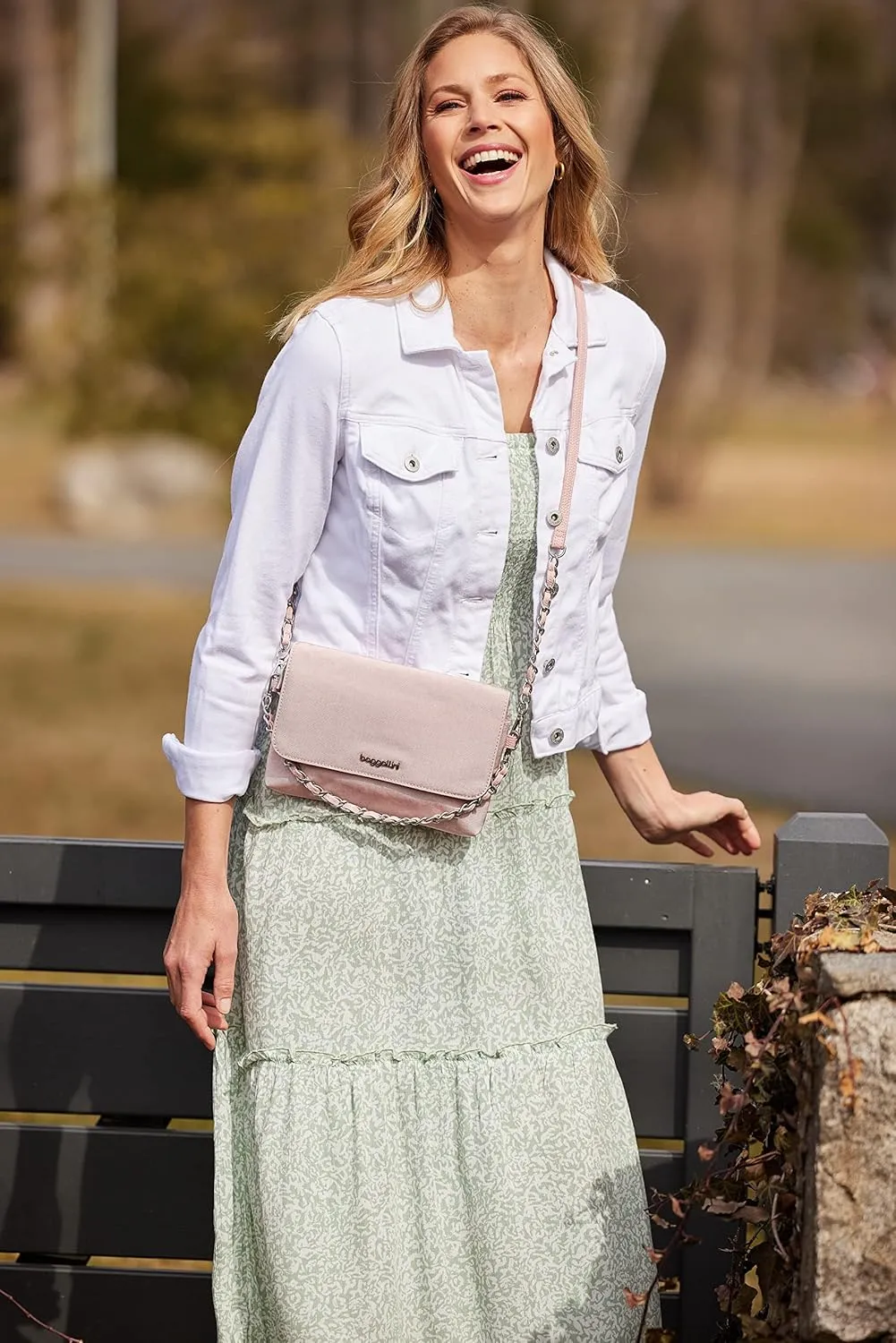 Baggallini Flap Crossbody with Chain