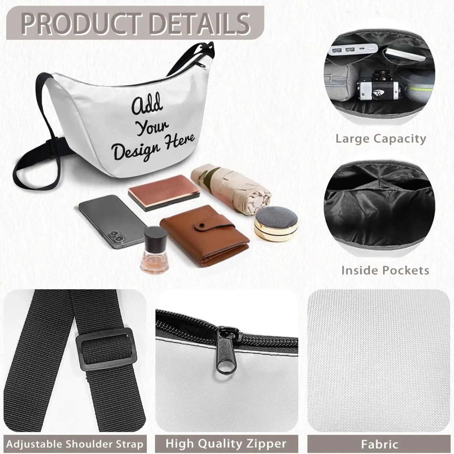 Baggu Bags Shoulder Bag for Women Crossbody with Interior Pockets Fashion Tote Bag for Women