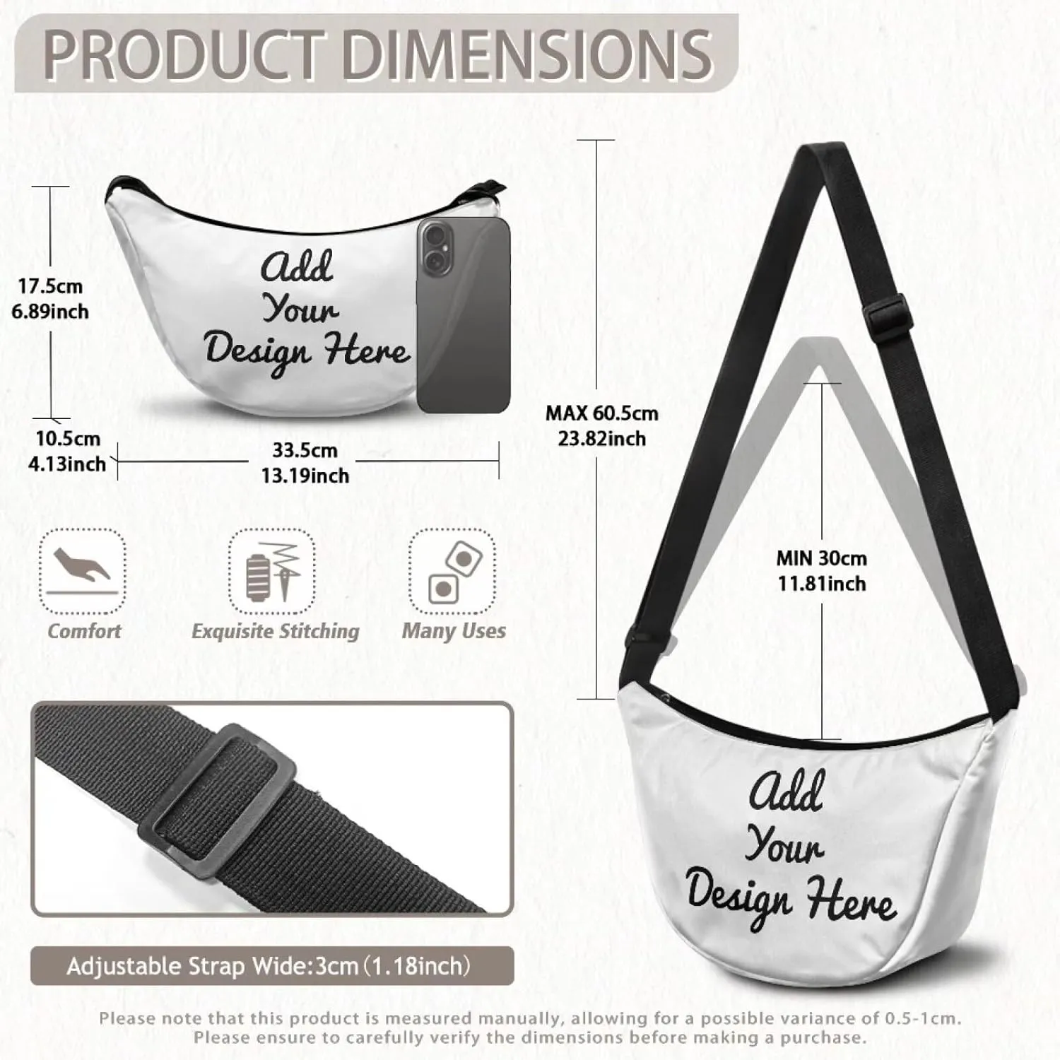 Baggu Bags Shoulder Bag for Women Crossbody with Interior Pockets Fashion Tote Bag for Women