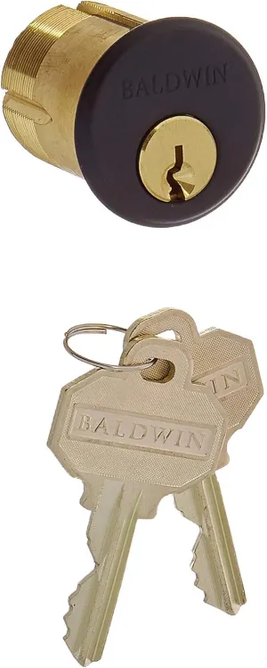 Baldwin 8325 1-1/2" Mortise Cylinder C Keyway, Satin Black