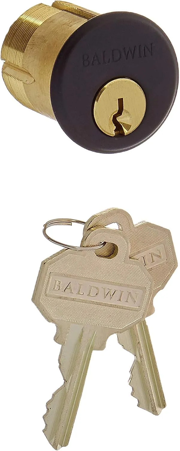 Baldwin 8325 1-1/2" Mortise Cylinder C Keyway, Satin Black