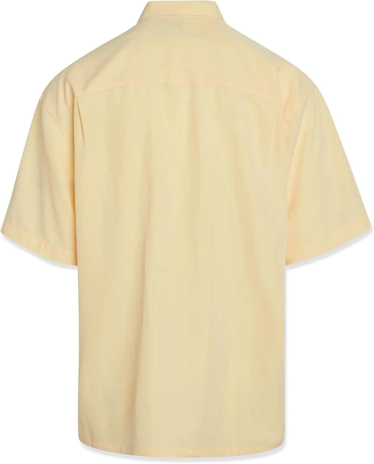 Bamboo Cay Mens Short Sleeve Hurricane Palm Casual Embroidered Woven Shirt