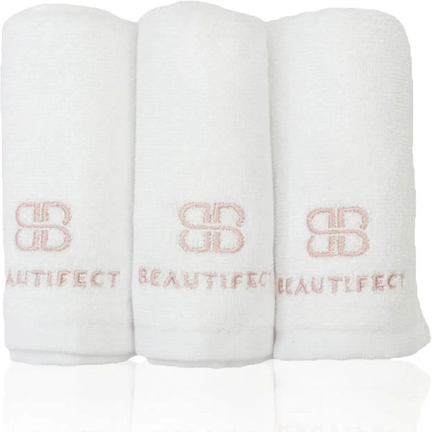 Bamboo Face Cloths - Bamboo Infused & Cotton Face Towels - Natural Materials Suitable for Sensitive Skin - 3 Cleansing & Makeup Removal Face Wash Cloths - with Luxury Storage Tube