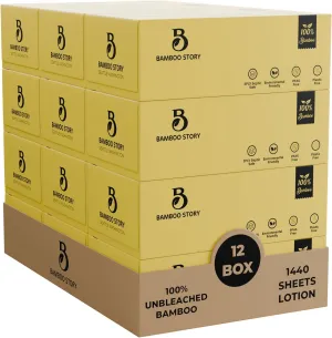 Bamboo Facial Tissues, Lotion Soft, 3-Ply Unbleached & Chemical-Free 120 Sheets/Box, Hypoallergenic for Sensitive Skin, FSC Certified, Plastic-Free, PFAS-Free, 100% Bamboo Tissues (12)