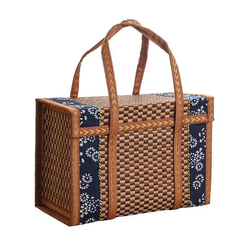 Bamboo Picnic Storage Basket