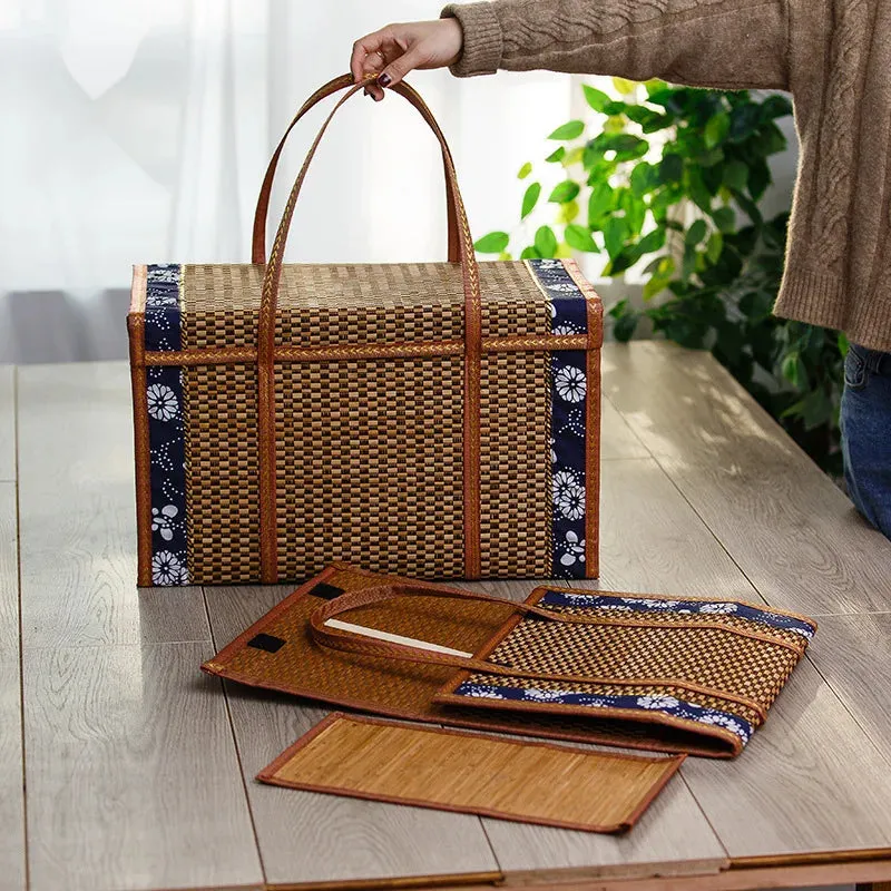 Bamboo Picnic Storage Basket