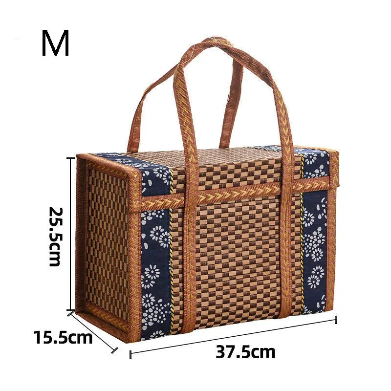 Bamboo Picnic Storage Basket