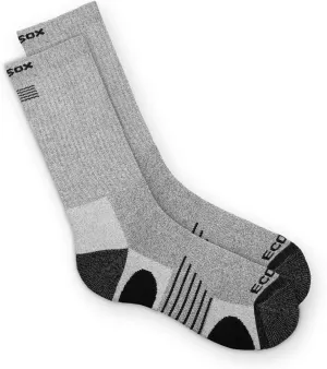 Bamboo Viscose Full Cushion Hiking/Outdoor Crew Socks/Keep Your Feed Dry/Odor & Blister Free (Large - Gray/Black 3 Pack)