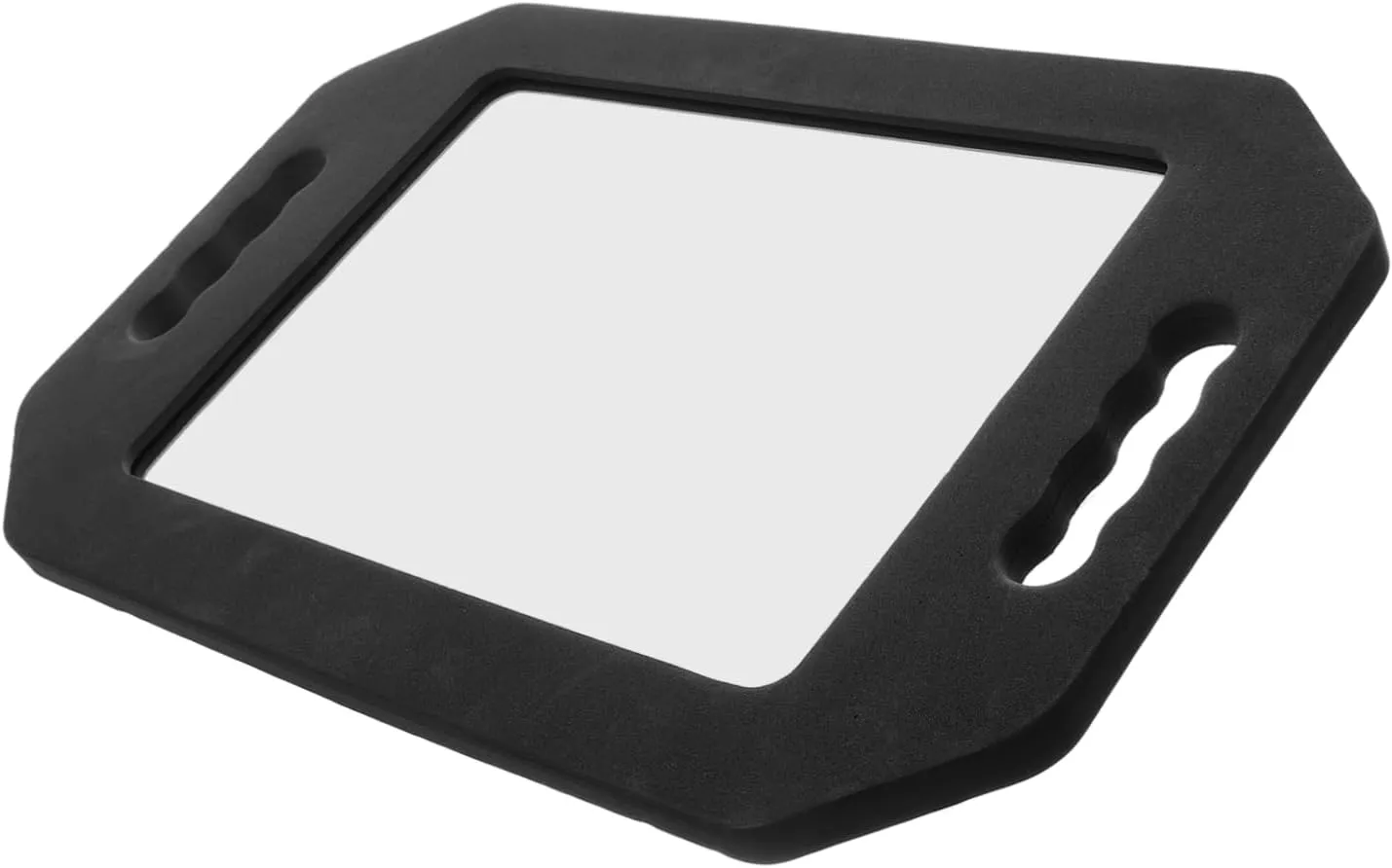 Barber Mirror Large Hand Held Round/Rectangular Soft Foam Handle Shatterproof Haircut Salon Tool for Stylists and Barbers