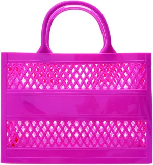 Beach Bag, Jelly Beach Bag Plastic Basket Purse, Flower Tote Bag Aesthetic, Gift Bag for Kids,Girls, Women
