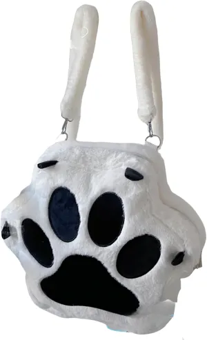 Bear Claw Bag Cute Crossbody Purse Plush Crossbody Bag Casual Messenger Bag Shoulder Bag