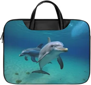 Beautiful Sunflower Laptop Bag for Women Handheld Leather Computer Bag Laptop Messenger Bag Briefcase