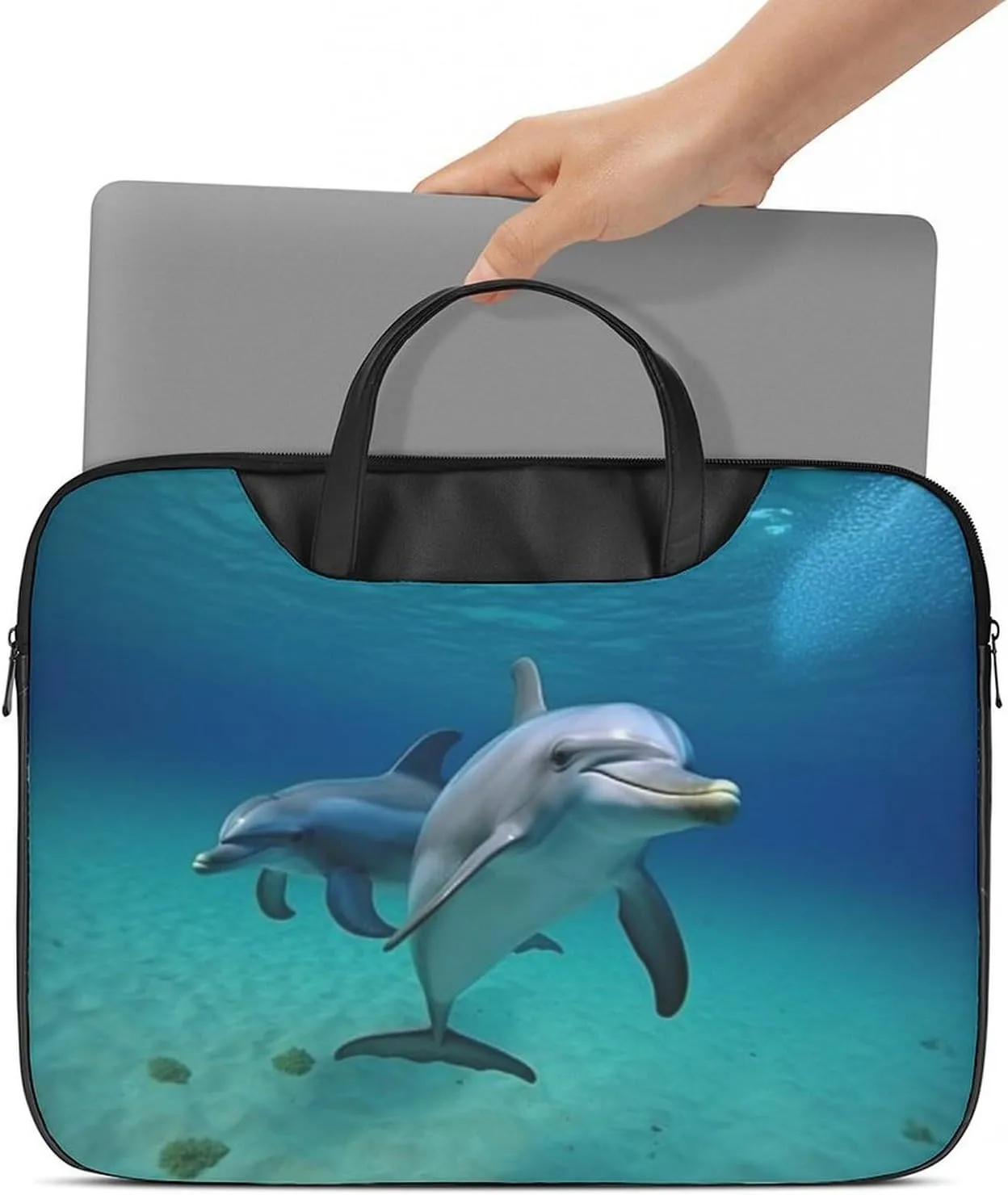Beautiful Sunflower Laptop Bag for Women Handheld Leather Computer Bag Laptop Messenger Bag Briefcase