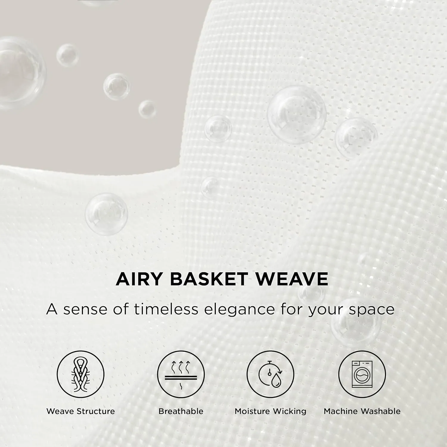 Bedsure 100% Cotton Blanket Queen Size for Bed - Breathable and Lightweight, Soft Cozy Basket Woven Blanket for Summer, White, 90x90 inches