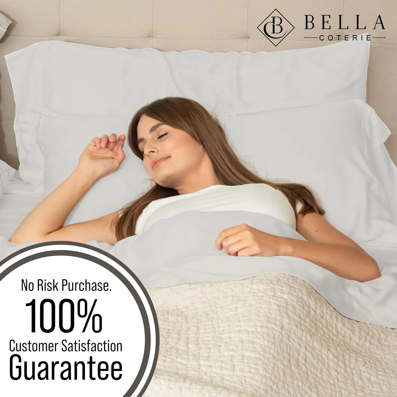 Bella Coterie Luxury Bamboo Viscose King Size Sheet Set | 100% Organically Grown | Ultra Soft | Cooling for Hot Sleepers | 18" Deep Pocket [Grey Mist]