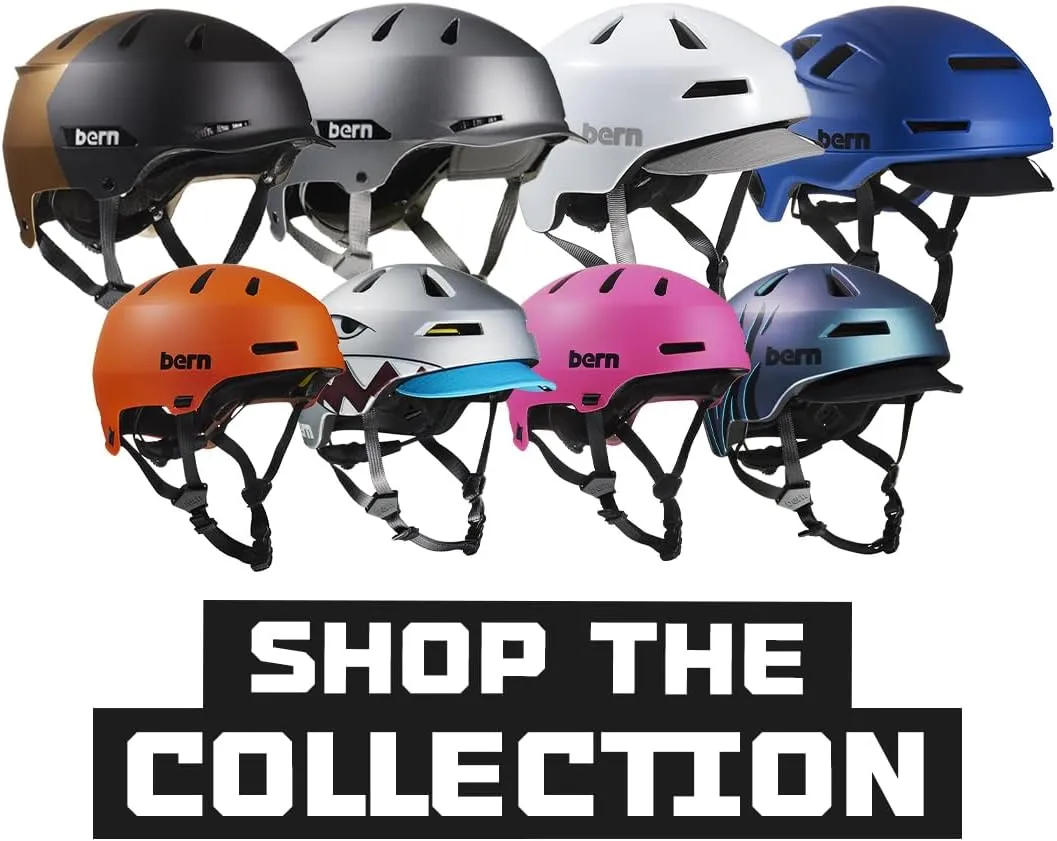 Bern Hudson Commuter Bike Helmet with MIPS, Rated for E-Bike, Integrated LED Rear Light and U-Lock Compatibility