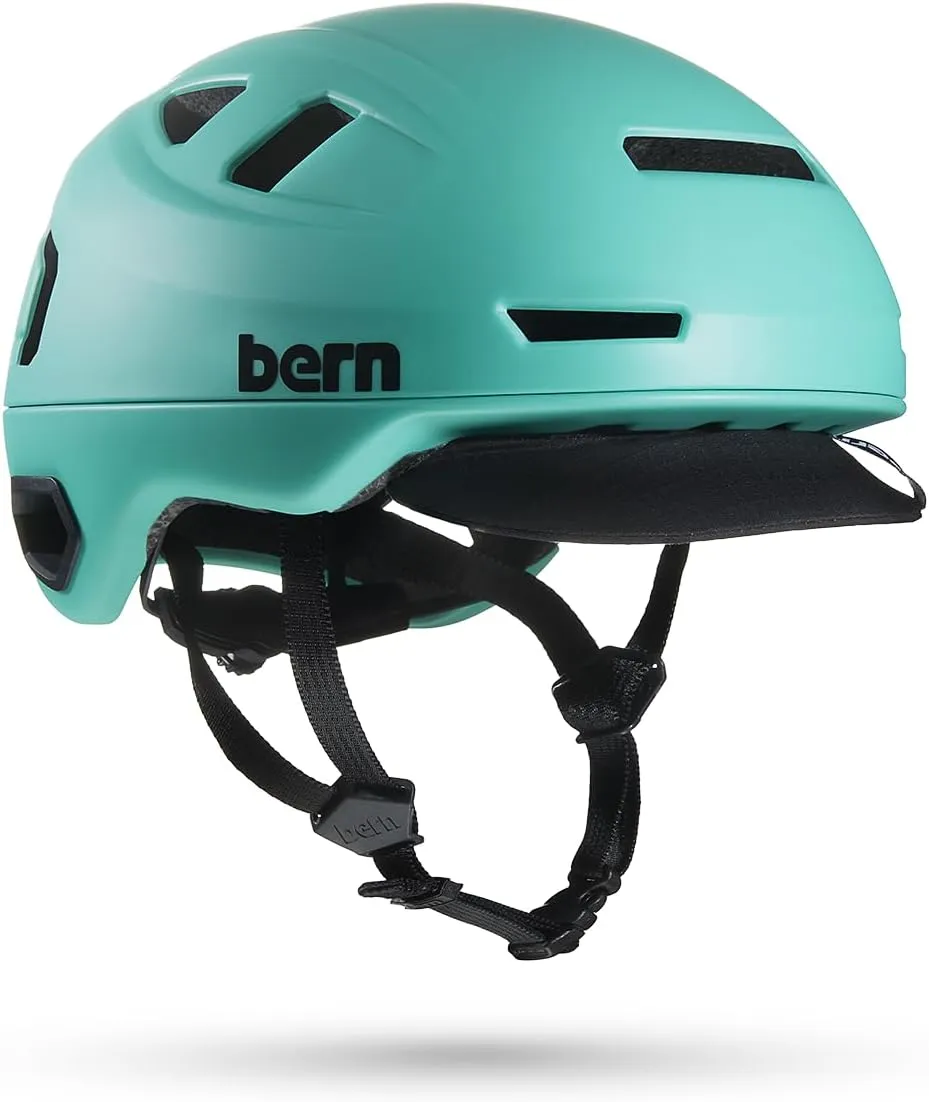 Bern Hudson Commuter Bike Helmet with MIPS, Rated for E-Bike, Integrated LED Rear Light and U-Lock Compatibility