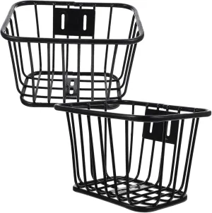 BESPORTBLE 2pcs Heavy Duty Bike Basket Multi-use Front Vegetable Storage for Cycling and Sturdy Design Convenient Installation for Outdoor Use