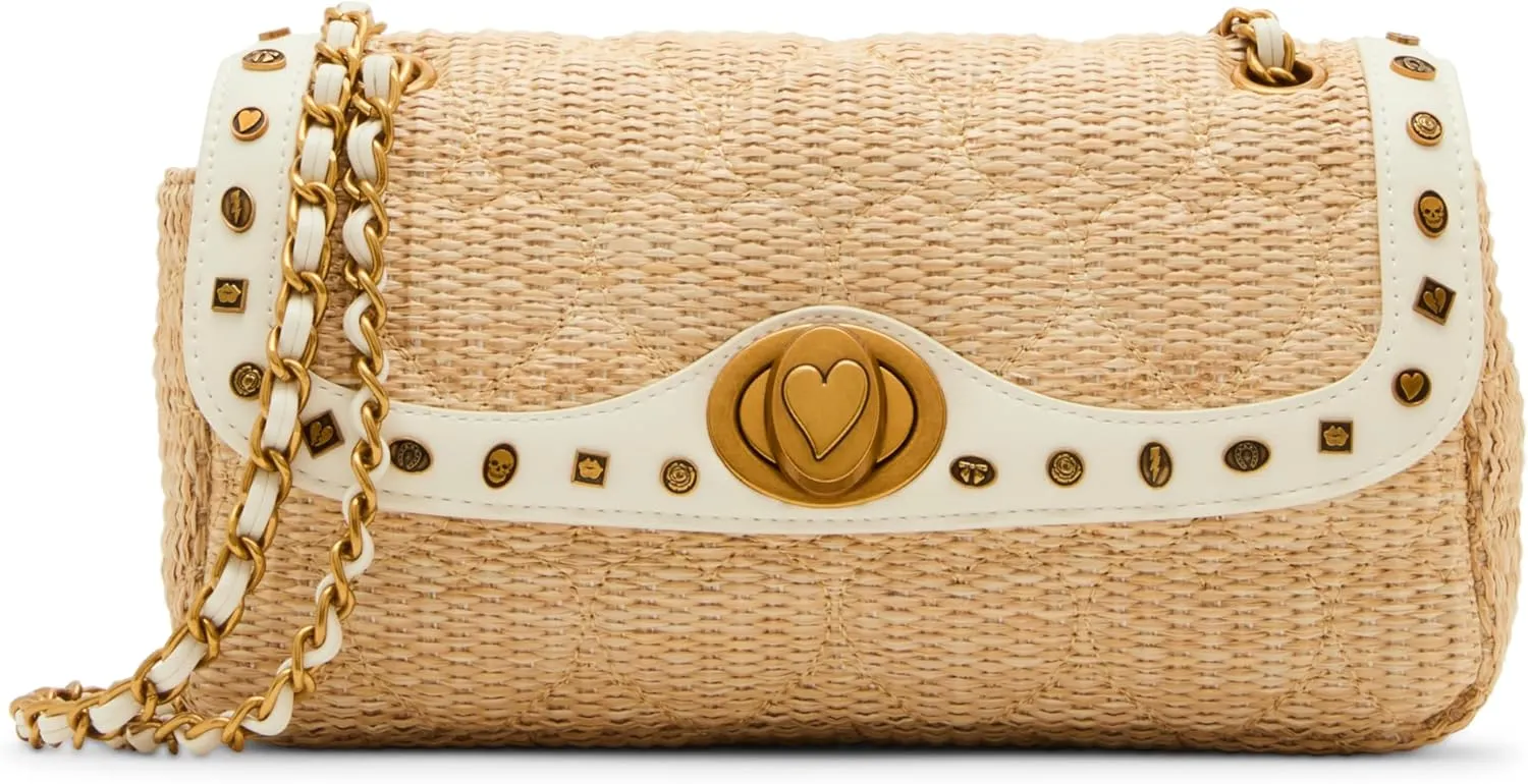 Betsey Johnson Icon Hearts Flap Bag