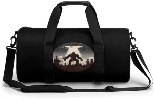 Bigfoot Alien Abduction Lightweight Gym Bag for Men Women Travel Duffel Bag Sports Workout Bag with Adjustable Strap