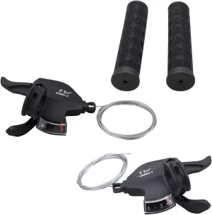 Bike Shifter Lever 18 Speeds 3X6 Thumb Gear Shift Lever for Mountain Bicycle