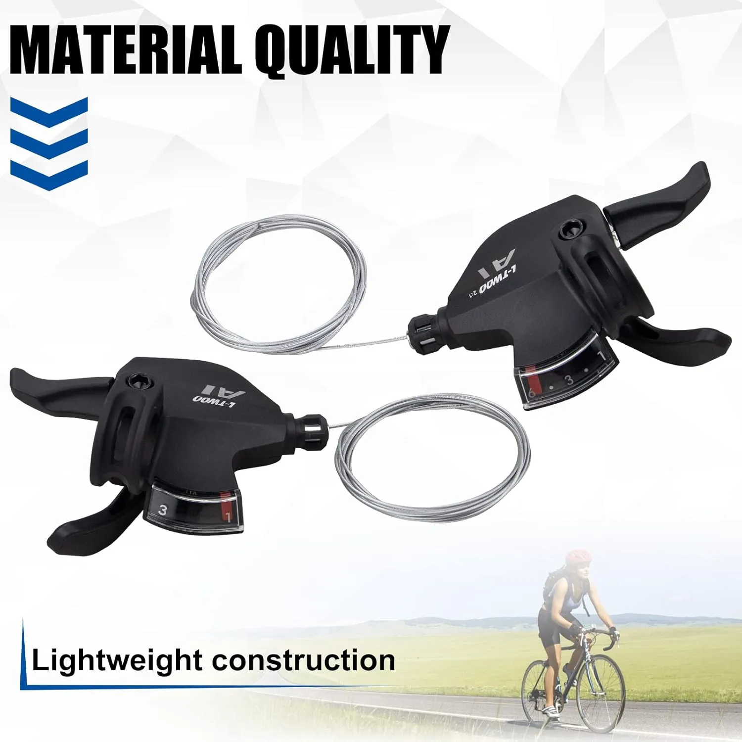 Bike Shifter Lever 18 Speeds 3X6 Thumb Gear Shift Lever for Mountain Bicycle