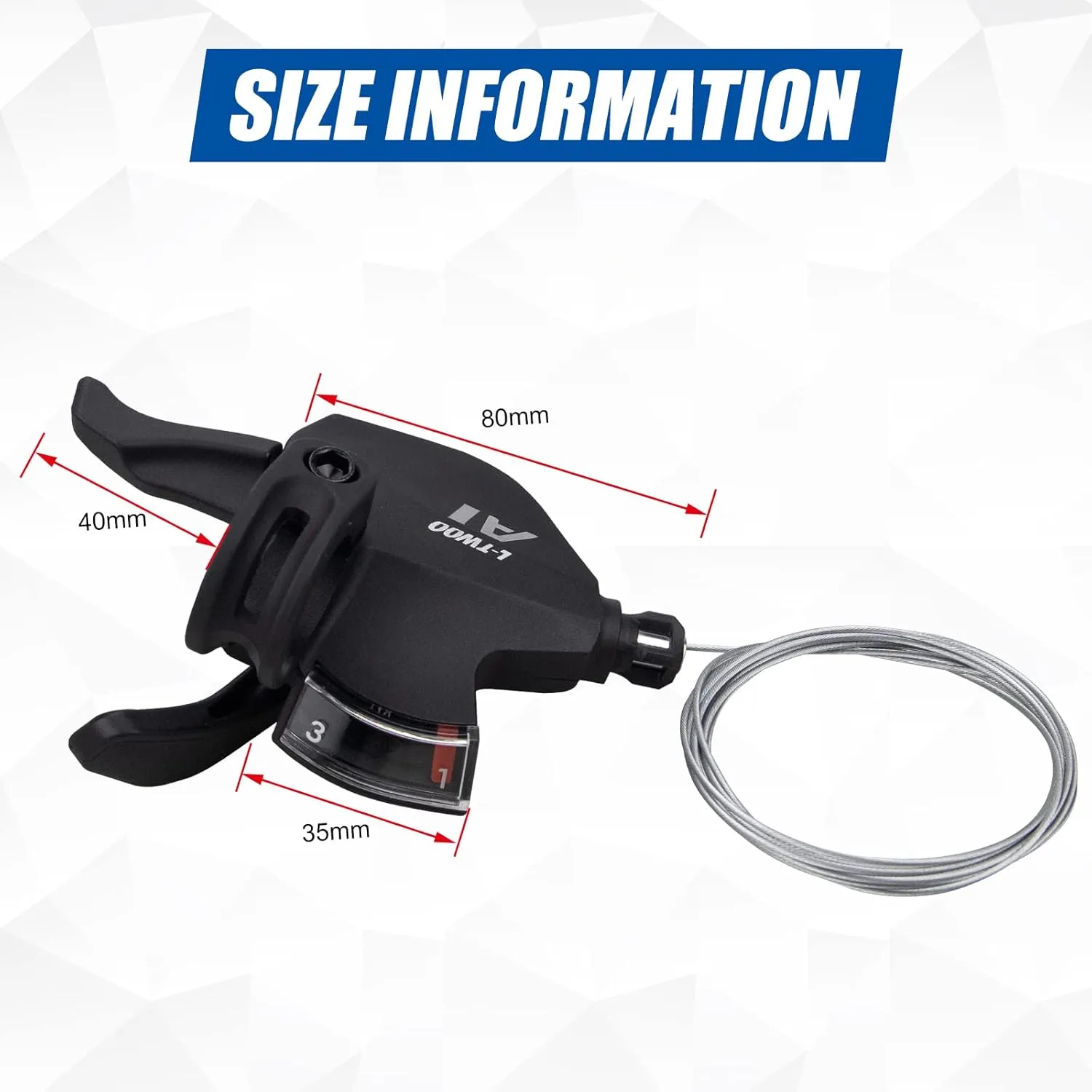 Bike Shifter Lever 18 Speeds 3X6 Thumb Gear Shift Lever for Mountain Bicycle