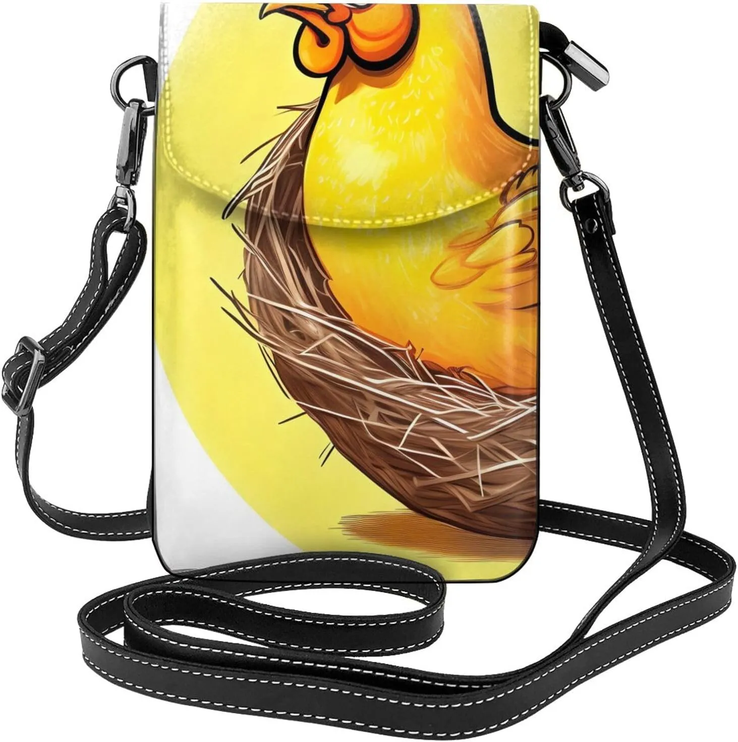 Bird'S Nest Golden Chicken Women'S Crossbody Bag, Zipper Phone Wallet, Cute Purse, Shoulder Bag, Detachable Shoulder Strap