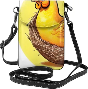 Bird'S Nest Golden Chicken Women'S Crossbody Bag, Zipper Phone Wallet, Cute Purse, Shoulder Bag, Detachable Shoulder Strap
