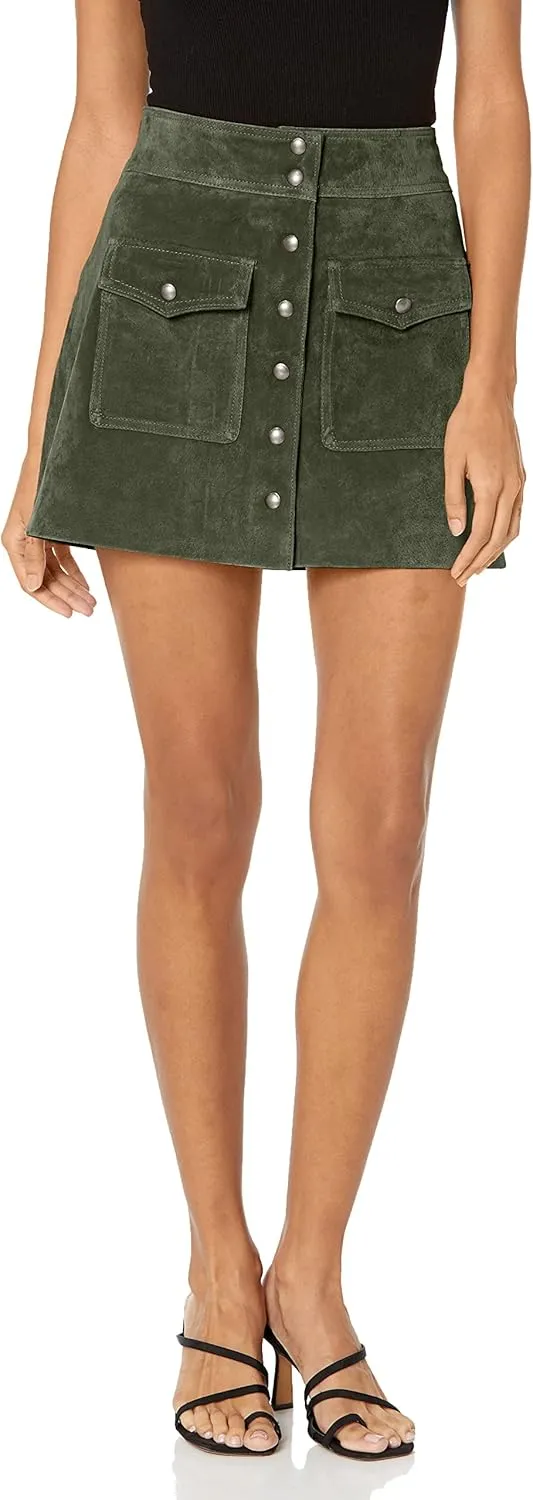 [BLANKNYC] Womens Flap Patch Pocket Mini Skirt