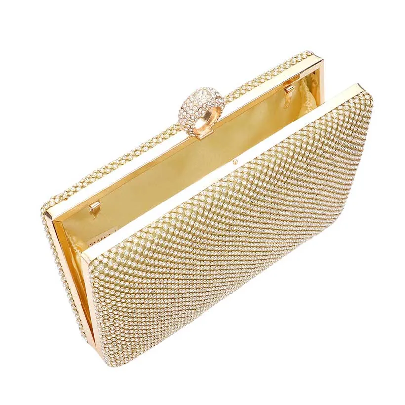 Bling Rectangle Clutch Evening Crossbody Bag by Madeline Love
