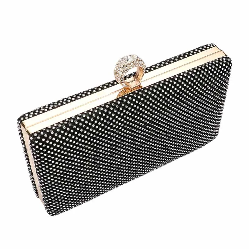 Bling Rectangle Clutch Evening Crossbody Bag by Madeline Love