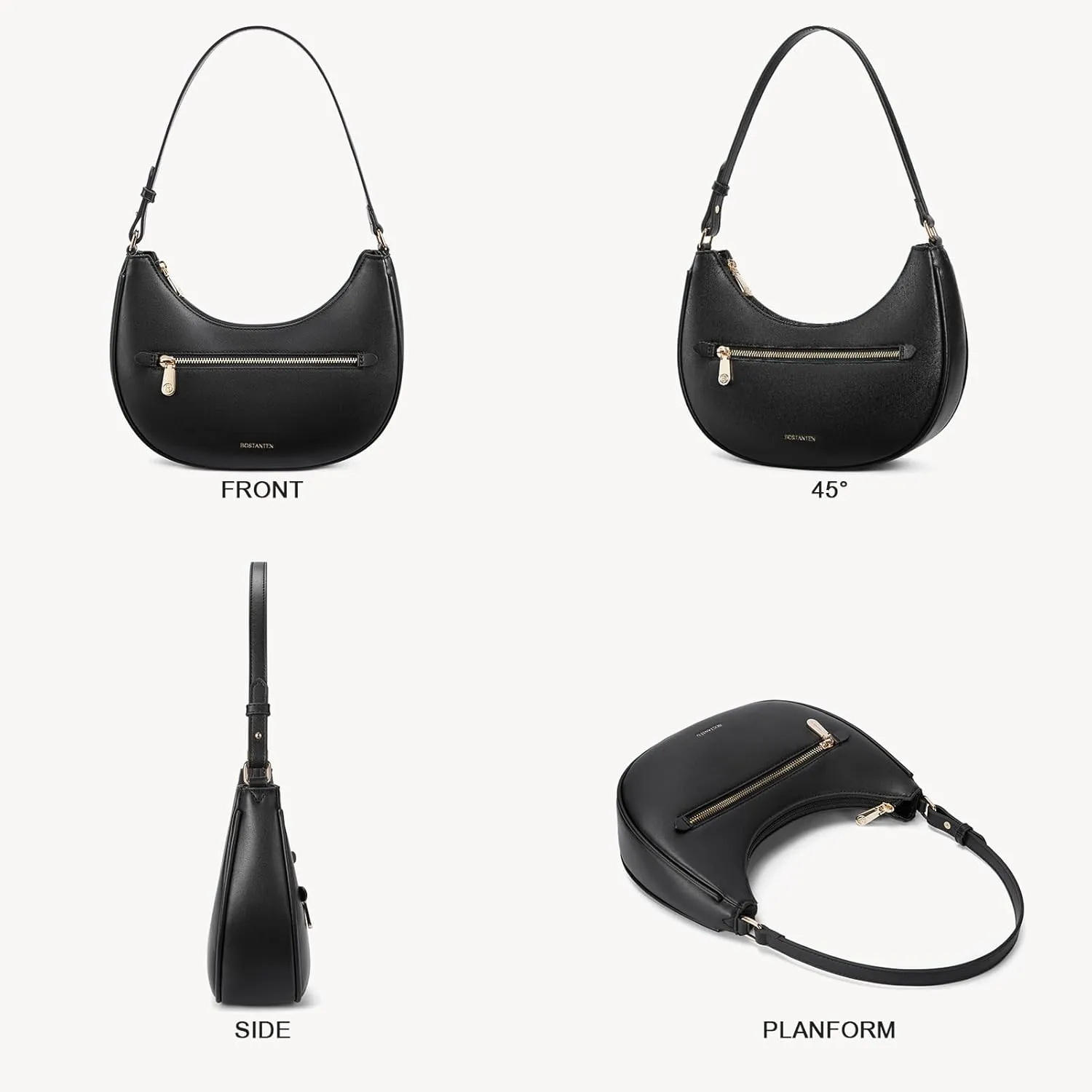 BOSTANTEN Small Purses for Women Trendy Cresent Shoulder Bag Hobo Handbags