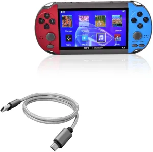 BoxWave Cable Compatible with mgtt PSP High Definition Handheld Game Machine (4.3 in) - Micro USB DuraCable, Braided Micro USB Charging Cable - Space Grey
