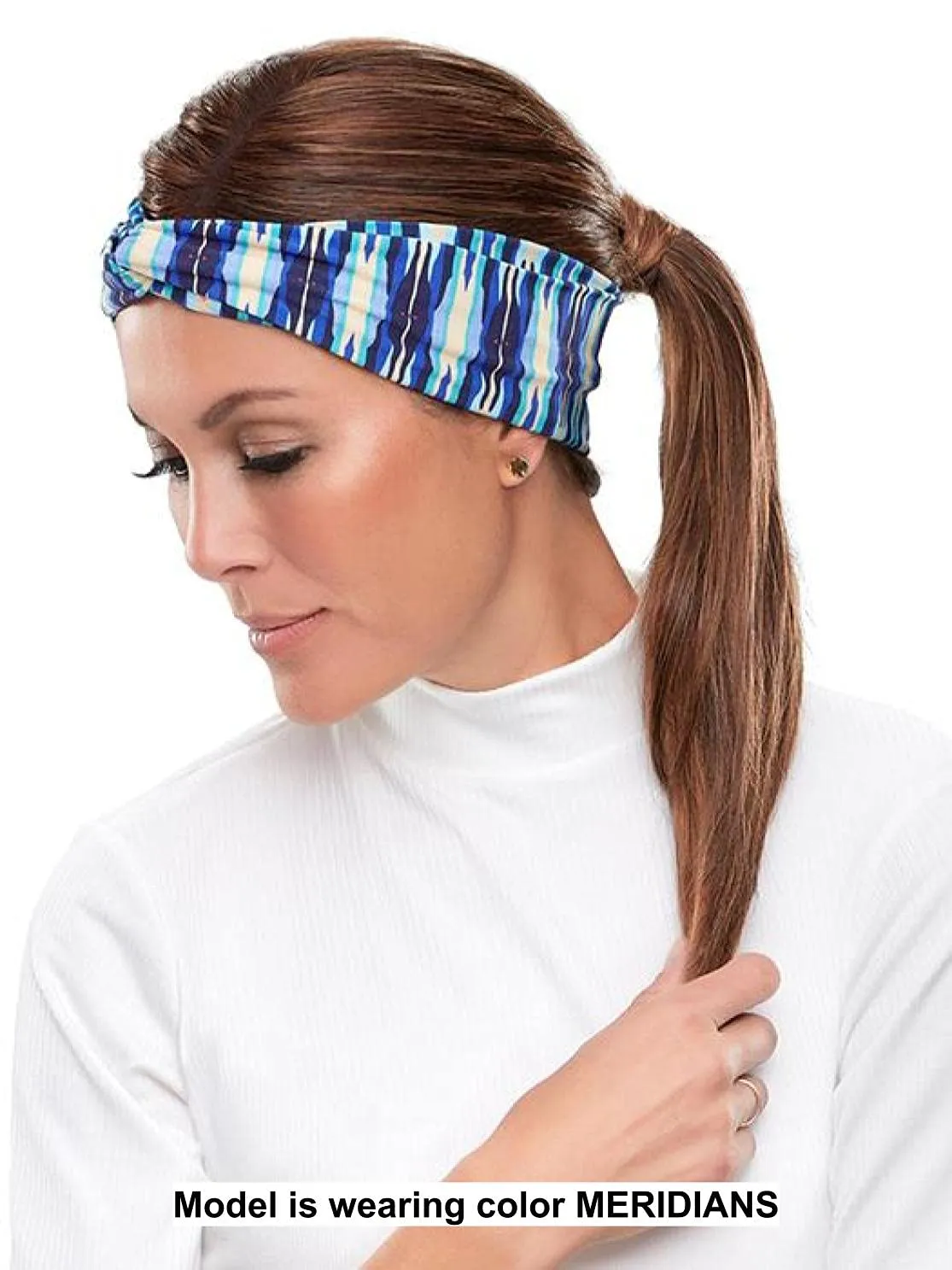 Bundle - 2 Items: Print Softie Accent Headband by Jon Renau (Item #1), Christy's Wigs Q & A Booklet (Item #2) - Color: Onyx Trails