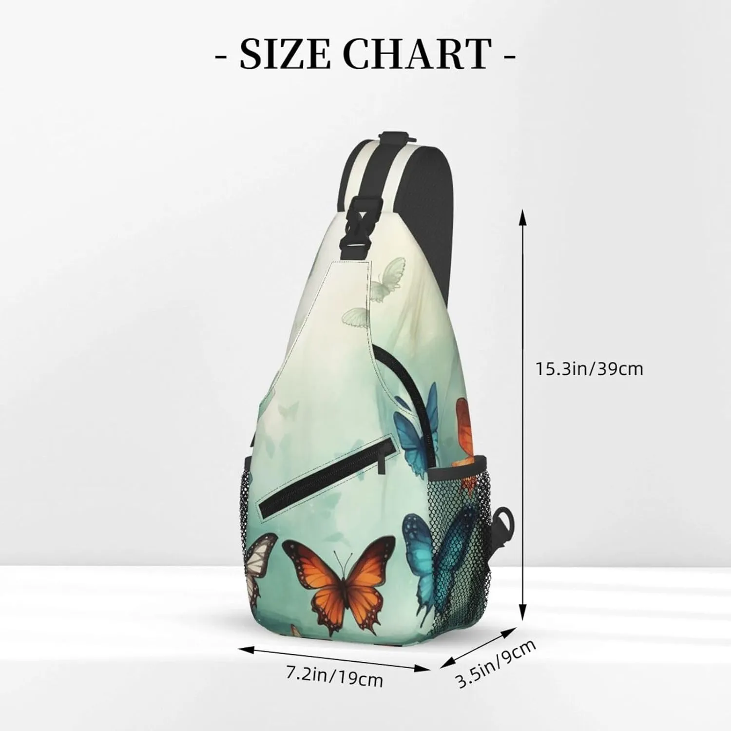 Butterflies Sling Bag Backpack For Men Cross Chest Bag Crossbody Shoulder Bag Travel Hiking Daypack