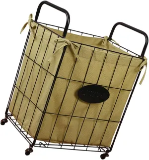 Cabilock Practical Iron Storage Basket Home Storage Tool Multi-use Household Container Wheel Design