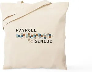 CafePress Payroll Genius Tote Bag Reusable Natural Beige Canvas Shopping Bag