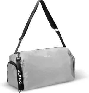 C&F BOGMOST Small Travel Duffel with Shoe Compartment Foldable Waterproof Gym Beach Swim Bag - Men Women Duffle - Lightweight Oxford Cloth Sports Bag - Grey
