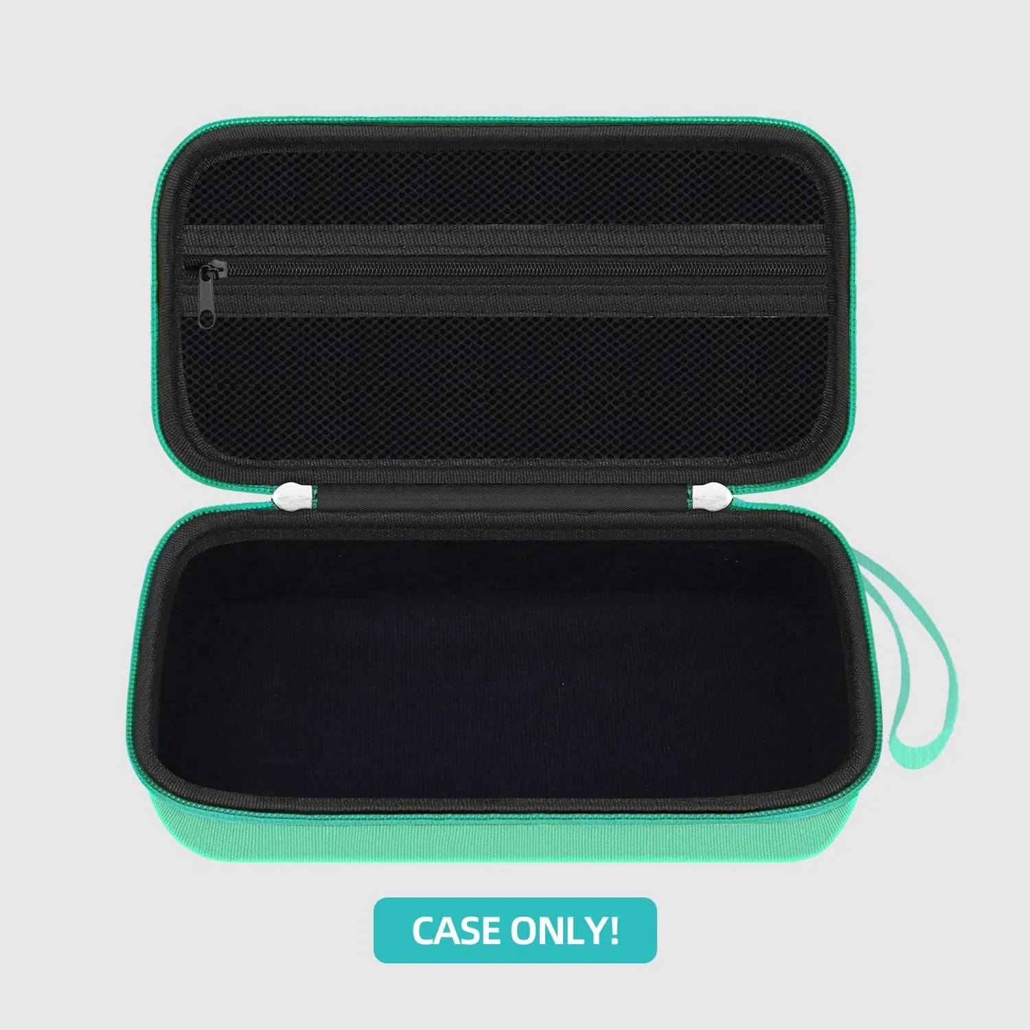 Carrying Case for Portable Handheld Inhaler Nebulizer Machine for Adults, Asthma Inhaler Travel Case, Inhaler Spacer Bag with Mesh Pocket for Saline Solution,Cable, Green (Case Only)