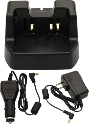 CD-41 Desk Rapid Charger DC 12V/24V Car Charger Compatible with Yaesu VX-8DR VX-8DE VX-8GR VX-8R VX-8E FT-1DR FT1DR FT2DR FT3DR Handheld Radio FNB-101LI