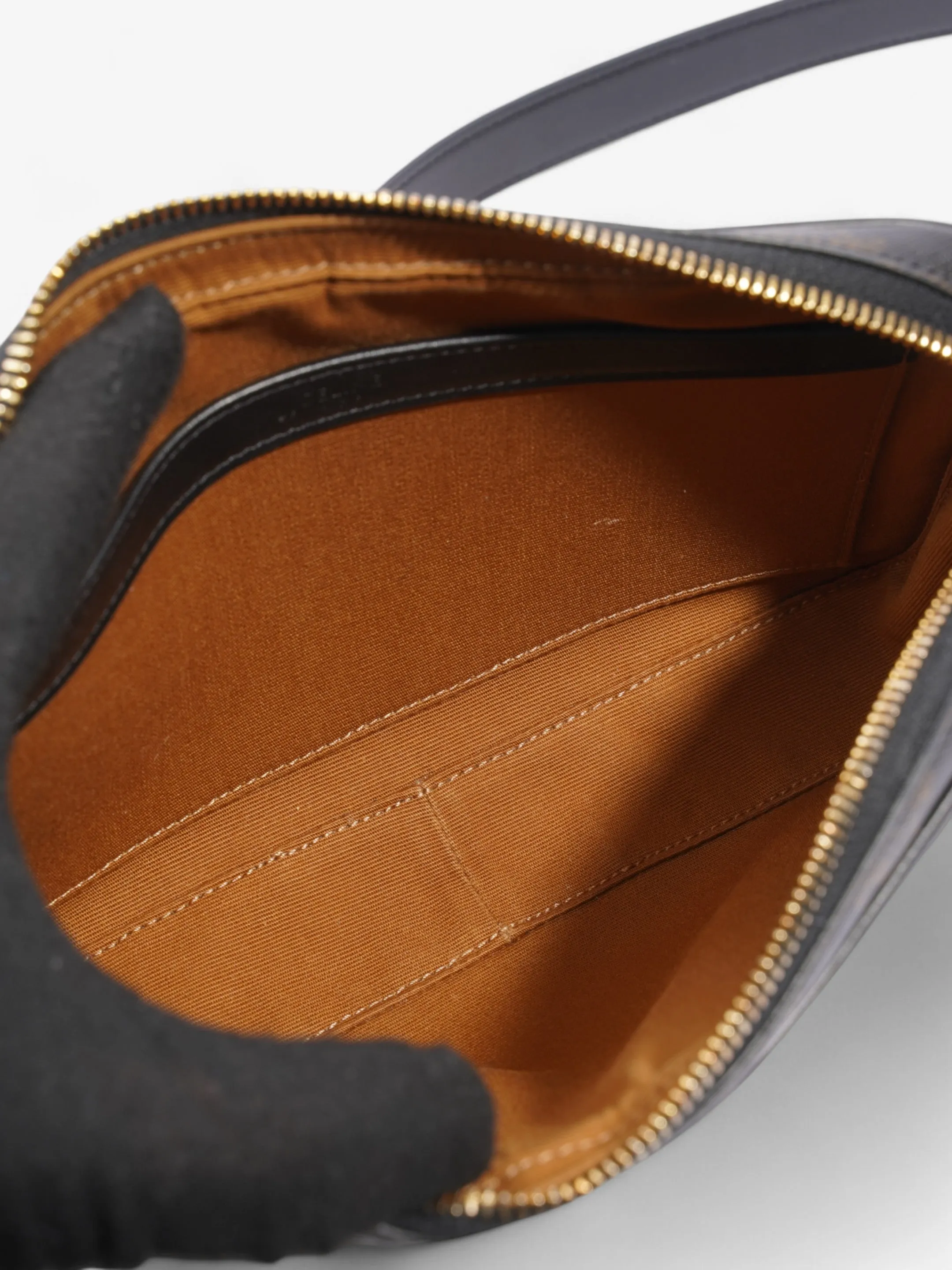 Celine Triomphe Messenger Bag Black / Brown Canvas Medium