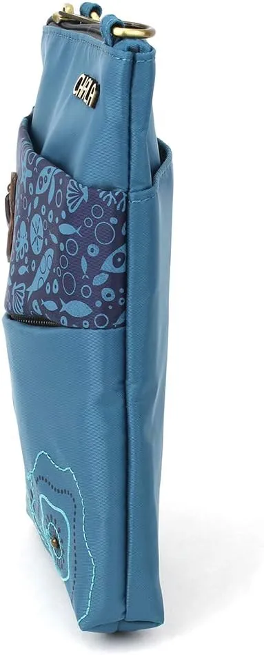 CHALA Venture Evolution RFID Cell Phone Purse - Women Nylon/Faux Leather Xbody Handbag with Adjustable Strap