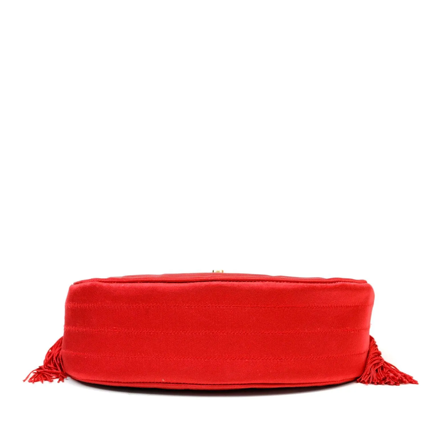 Chanel Red Satin Vintage Evening Crossbody Bag