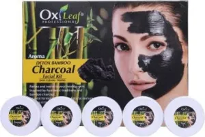 Charcoal Bamboo Face Mask Massage Cream Face Gel Face Scrub Exclusive Facial Kit 5 in 1