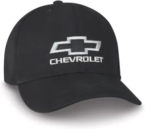 Chevrolet Bowtie Snapback Cap - Chevy Trucks Collection Hat - Black